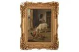 Untitled by Reuben Hunt, oil on board, offered Feb 2022