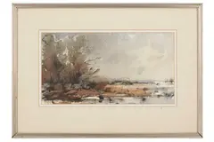 Untitled by Joe Harsham, watercolour, offered Feb 2022