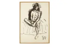 Untitled by Michael Werner, ink and fel, offered Feb 2022