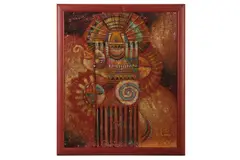 Untitled by Benyamin Long, mixed media on canvas, offered Jan 2022