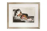 Untitled by Fernando Bellver, etching and collage64, offered Jan 2022