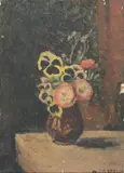 Vase de fleurs by Maurice Asselin, Oil on canvas, sold Apr 2019