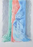 Untitled by Adrian George, 1985, Marble with Drapes Pastel and crayon, offered Apr 2019