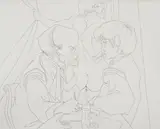 Femmes/Hommes by Michael Ayrton, pencil, offered Apr 2019