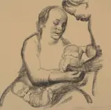 Mütter gebt von euerm Überfluß! Lithograph, 1926 Signed in pencil 36.5 x 36cm (14¼ x 14 in.) Unframed by Käthe Kollwitz, Lithograph, sold Apr 2019