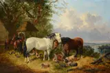 The Farmyard Oil on canvas Signed lower left 63 x 93cm (24¾ x 36½ in.) Provenance: Frost & Reed, London, no by John Frederick Herring Junior, Oil on canvas, offered Apr 2019