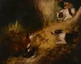 The Fox's Lair Oil on canvas 43 x 54cm (16¾ x 21¼ in.) by Edward Armfield, Oil on canvas, sold Apr 2019