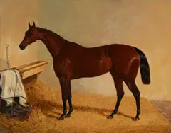 Mr William Orde's Beeswing in a stable by John Frederick Herring Senior, Oil on canvas, sold Apr 2019
