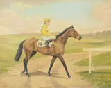Polygamy with Pat Eddery up by Roy Miller, Oil on canvas, sold Apr 2019