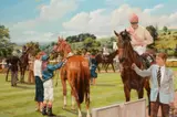 The saddling paddock by Brian Whiteside, 1987, Oil on canvas, offered Apr 2019