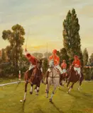 Polo players Oil on board Signed and dated 2010 lower right 73 x 60cm (28½ x 23½ in.) λ Indicates that this lot may be subject to Droit de Suite royalty charges by Brian Whiteside, 2010, Oil on board, offered Apr 2019