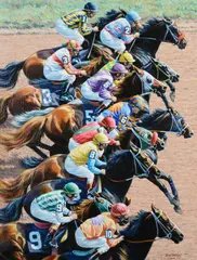 Few First Strides by Roy Miller, 1997, Oil on canvas, sold Apr 2019