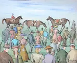 After the race by Gladys Maccabe, Gouache, sold Apr 2019