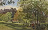 Frensham by William Henry Millais, Watercolour heightened with white, sold Apr 2019