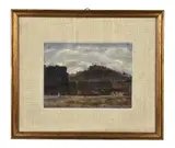 Townscape Oil on board Signed lower left 14 x 19.5cm (5½ x 7½ in.) by Francesco Galante, Oil on board, offered Jan 2019