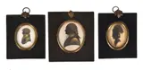 Silhouette portrait of a ladySilhouette portrait of a gentlemanPainted on plas by John Field, oil, sold Jan 2019