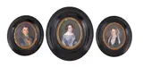 Portrait of a gentleman in uniform by Fritz Hickmann, 1855, Watercolour on ivory The first indistinctly signed The second two signed and dated, sold Jan 2019