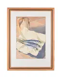 Still life with a fish Watercolour Signed with monogram lower right by Gigi Boyle, Watercolour, offered Dec 2018