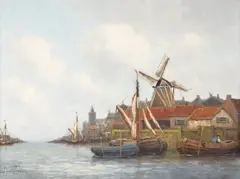 Untitled by Jan van Couver, Oil on canvas Both signed Each, sold Dec 2018