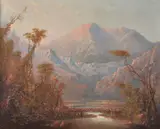 Paysage Reunion Oil on canvas Signed and dated 1876 lower left; signed and titled to stretcher verso 32.5 x 40.5cm (12¾ x 15¾ in.) by Adolphe Le Roy, 1876, Oil on canvas, sold Dec 2018