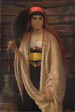Portrait of an Eastern lady by S. Montague, Oil on canvas, sold Dec 2018