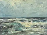 La Vague Oil on canvas Signed and dated 1938 lower right 55 x 75cm (21½ x 29½ in.) Provenance: Collection Dr by Armand Jamar, 1938, Oil on canvas, sold Dec 2018
