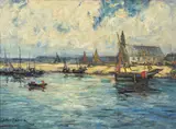 Bateaux de peche, Oostende Oil on canvas Signed and dated 1935 lower left 56 x 75cm (22 x 29½ in.) Provenance: Collection Dr by Armand Jamar, 1935, Oil on canvas, offered Dec 2018