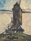 Le Moulin Oil on board Signed and dated 1930 lower left 37 x 29cm (14½ x 11¼ in.) Provenance: Collection Dr by Armand Jamar, 1930, Oil on board, offered Dec 2018