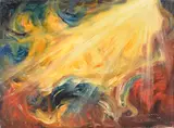 La Création de la Lumière Oil on canvas Titled lower left by Armand Jamar, Oil on canvas, offered Dec 2018