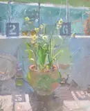 Narcissi & Spring Sunshine by Richard Pikesley, Oil on canvas, sold Dec 2018
