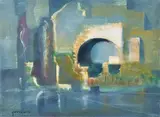 Out of the Past Oil on board Signed lower left by Adrian Hill, Oil on board, offered Dec 2018