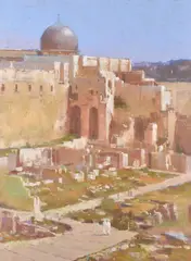 Jerusalem by Dennis Syrett, Oil on canvas, sold Dec 2018