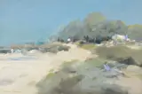 Sand Dunes by Peter Burman, Oil on board, sold Dec 2018
