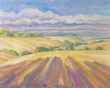 Looking South from the Ridgeway Oil on board Signed lower right by Nick Schlee, Oil on board, sold Dec 2018