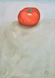 Still life of a tomato by Ghasem Hajizadeh, Watercolour, offered Dec 2018