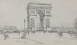 Arc de Triomphe by Henry Rushbury, 1925, Graphite, sold Dec 2018