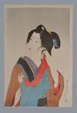 A Collection of 16 Woodblock Prints in inks and colour on paper after by Kiyokata Kaburaki, print (other), sold Nov 2018