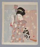 A Woodblock Print Kosodemaku by Shimura Tatsumi, Print Kosodemaku, sold Nov 2018