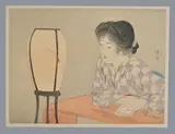 A Woodblock Print Natsu no Sugata (Summer style) in ink and colours on paper with embossed detail by Iwata Sentaro, Print Natsu no Sugata, offered Nov 2018
