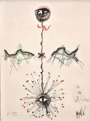 And Raymond Moretti by Jean Cocteau, Lithograph printed in colours, sold Nov 2018