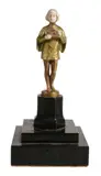 The Casket Bearer, a gilt cold painted bronze and ivory figure by Ferdinand Preiss, bronze and ivory, offered Oct 2018