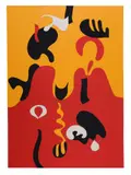 Tears (Orange & Red) Screenprint, 1975 Signed in black crayon, dated 1'75 and inscribed AP 79.5 x 58.5cm (31¼ x 23 in.) Unframed by Berenice Sydney, Screenprint, offered Oct 2018