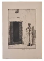 A group of seven middle eastern etchings by Charles William Cain, Etching Each signed and inscribed Various sizes, the largest, sold Aug 2018
