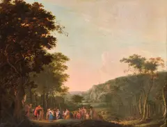 The reconciliation of Jacob and Esau Oil on canvas Signed lower edge 113 x 145cm (44¼ x 57 in.) by Daniel Thivart, Oil on canvas, sold Jul 2018