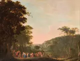 The reconciliation of Jacob and Esau Oil on canvas Signed lower edge 113 x 145cm (44¼ x 57 in.) by Daniel Thivart, Oil on canvas, sold Jul 2018