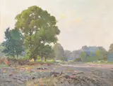 September Evening by Alfred Fontville de Breanski, Oil on canvas, sold Jul 2018