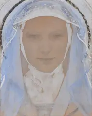 The Madonna Pencil and watercolour Signed lower centre 37 x 29cm (14½ x 11¼ in.) Provenance: Walker Bagshawe Fine Art, London Edgar Maxence (1891 by Edgar Maxence, Pencil and watercolour, sold Jul 2018