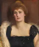 Portrait of a lady Oil on canvas Signed upper right 61.5 x 51cm (24 x 20 in.) λ Indicates that this lot may be subject to Droit de Suite royalty charges by Walter Ernest Webster, Oil on canvas, offered Jul 2018
