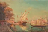 Venice lagoon Oil on canvas Signed lower right 54 x 82cm (21¼ x 32¼ in.) λ Indicates that this lot may be subject to Droit de Suite royalty charges by Leopold Ziller, Oil on canvas, offered Jul 2018