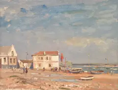 Pineche, Portugal Oil on canvas Signed lower left 46 x 61cm (18 x 24 in.) Provenance: P by Edward Seago, Oil on canvas, sold Jul 2018